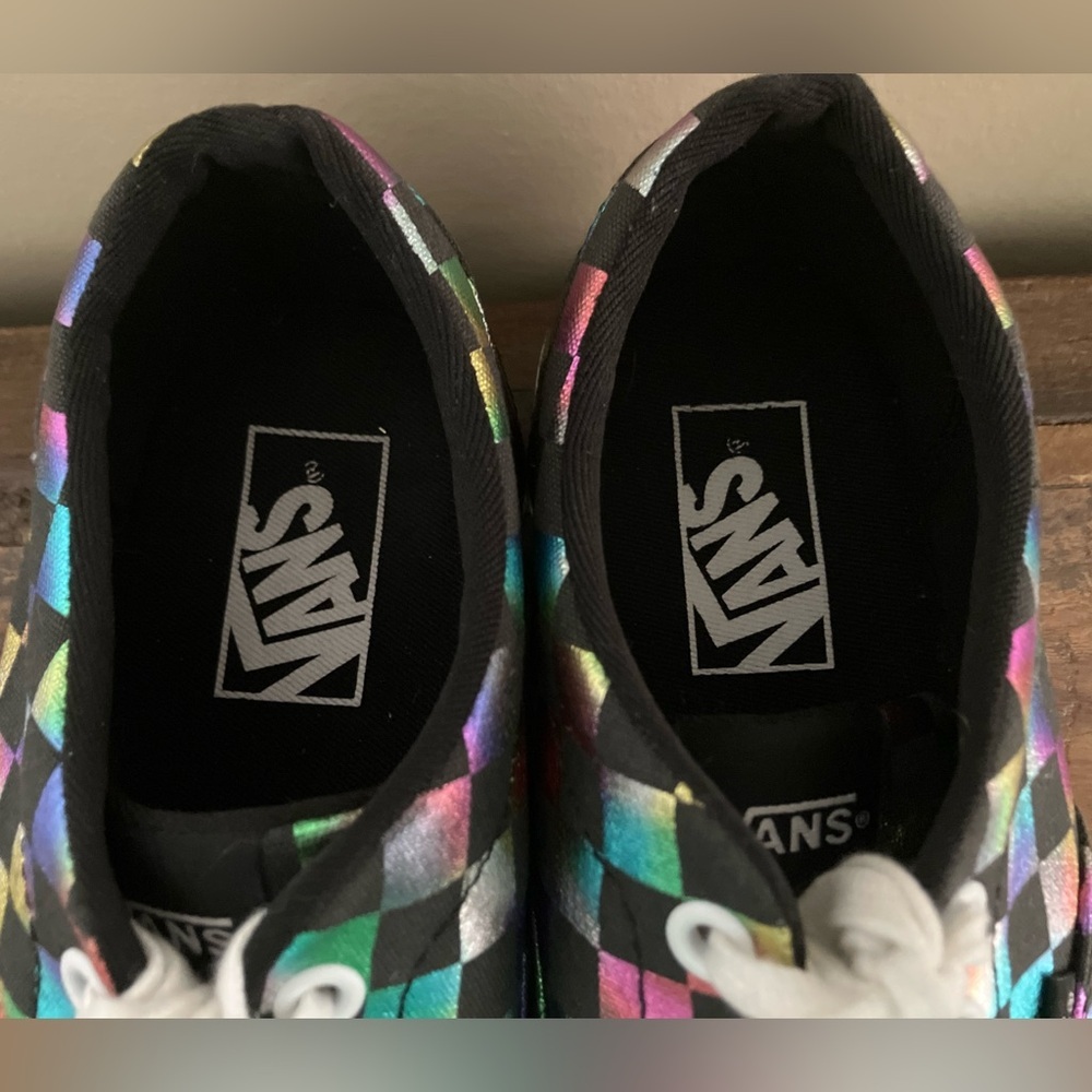 Vans Authentic Multi-Color Checkerboard Sneakers - Women's - Picture 6 of 8
